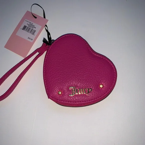 SOLD ON DEPOP Juicy Couture pink heart coin purse wristlet - Picture 6 of 8